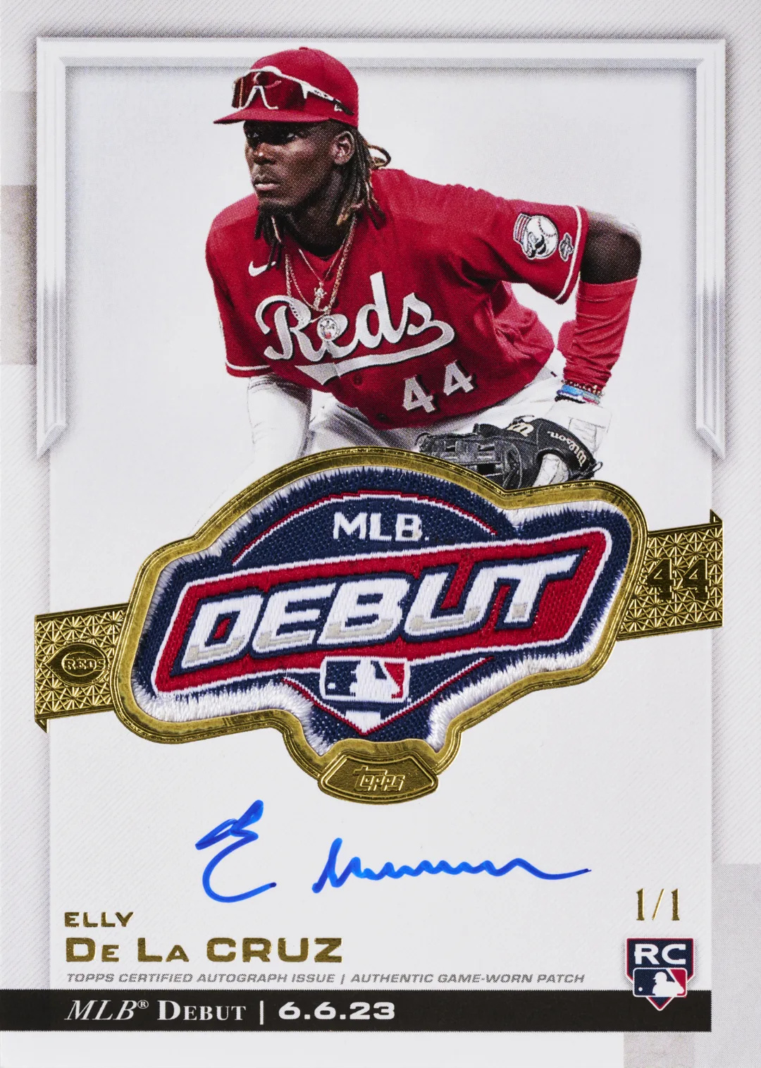 Seeking Elly De La Cruz's Rookie Debut Patch Auto