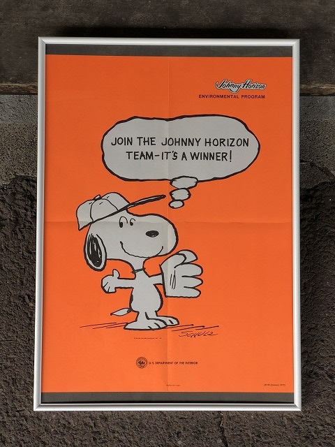 1970's ヴィンテージ スヌーピー ポスター Johnny horizon SNOOPY