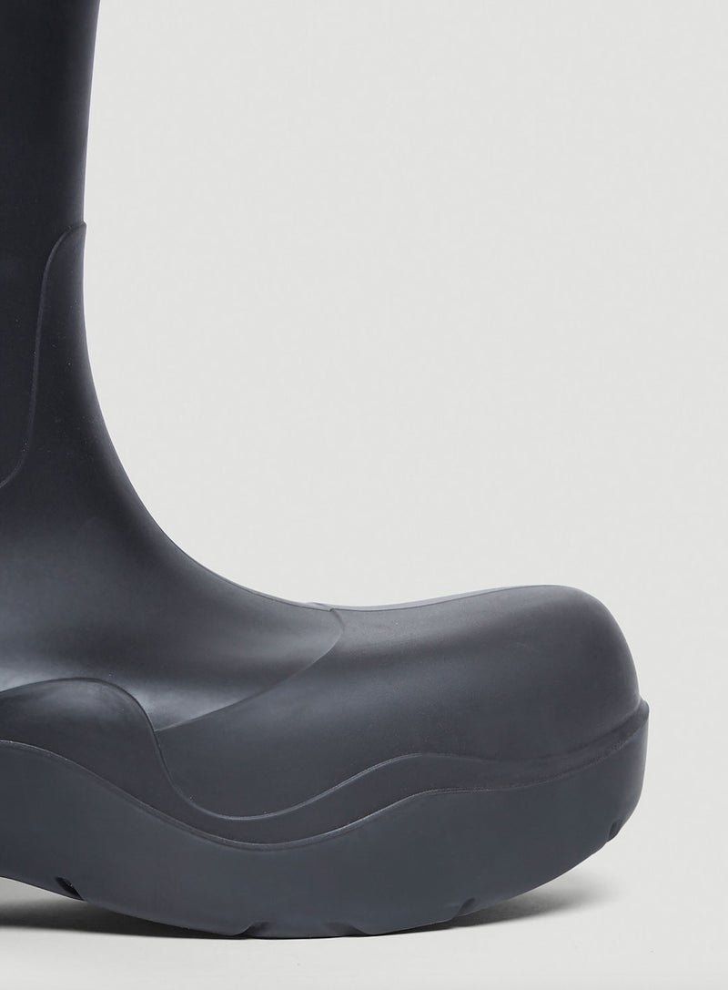 Shop Bottega Veneta Black Puddle Long Boots | Rites