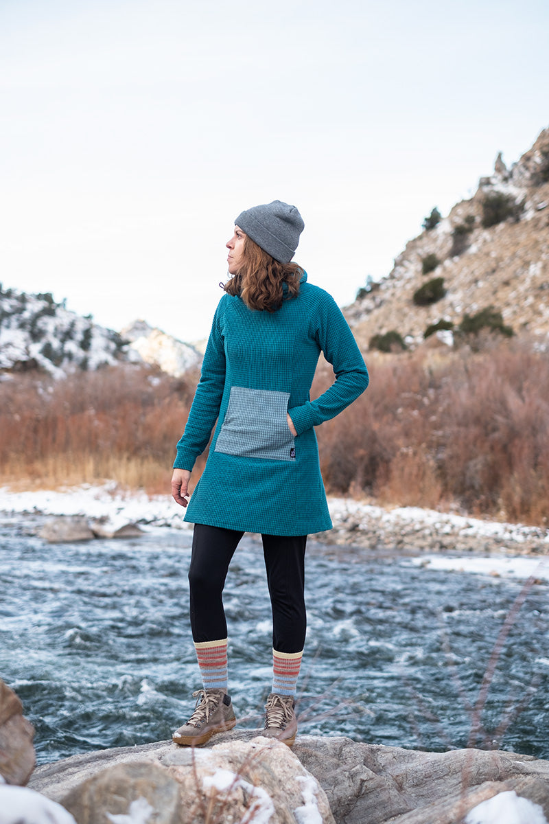 Women's Fleece Hooded Dress - CLOSEOUT – River Station Gear