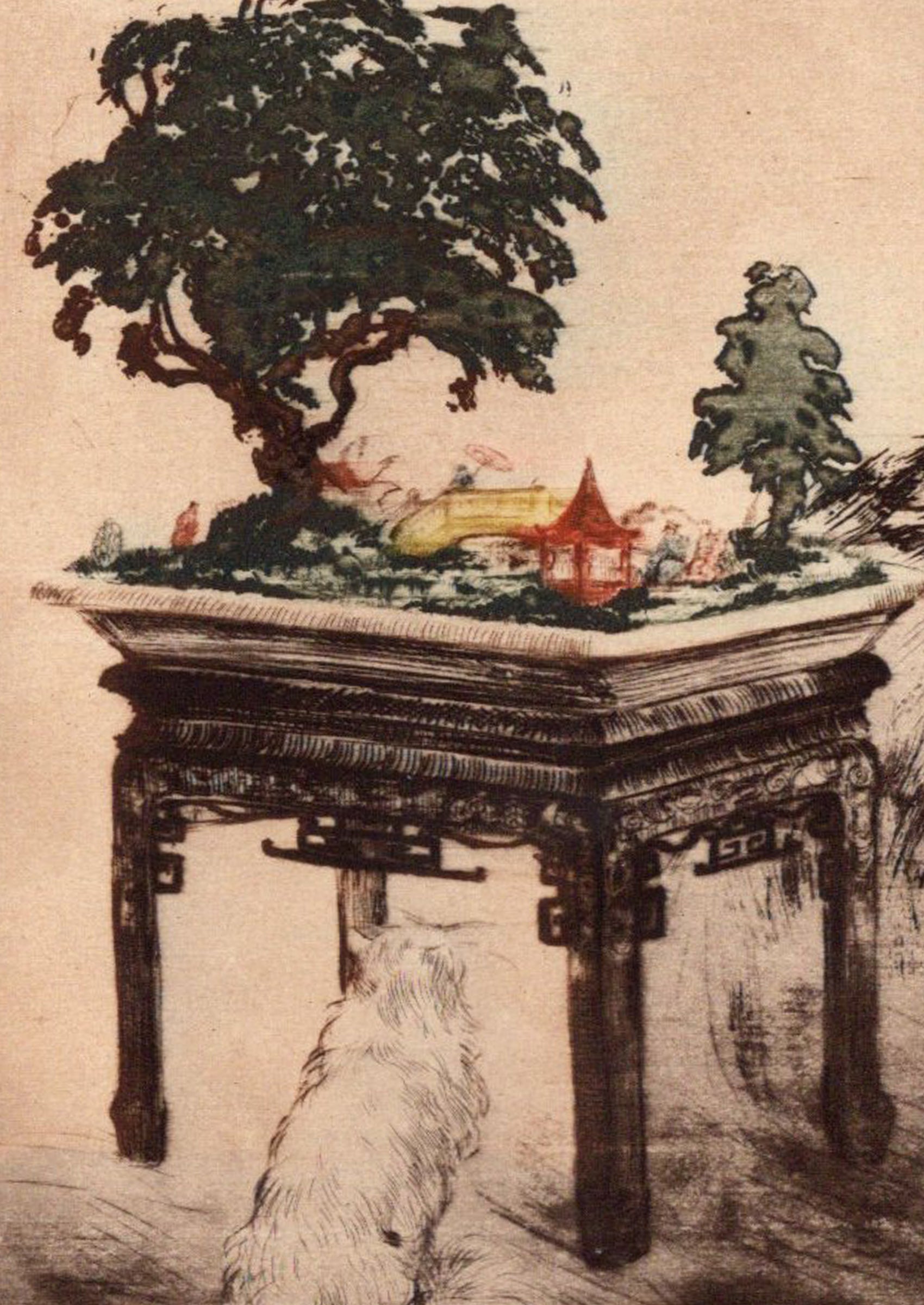 ルイ・イカール ≪日本庭園（Le Jardin Japonais）≫ 1932年 エッチング