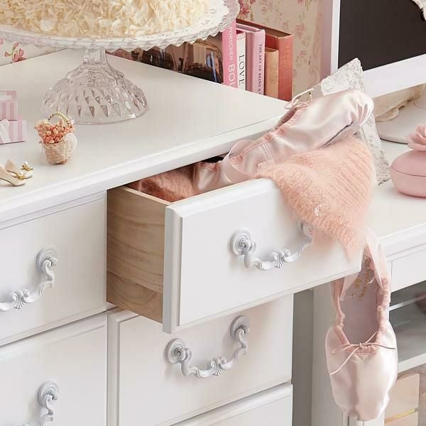 直送】ワイドチェスト/Blanc(ブラン)｜かわいいお姫様インテリア家具