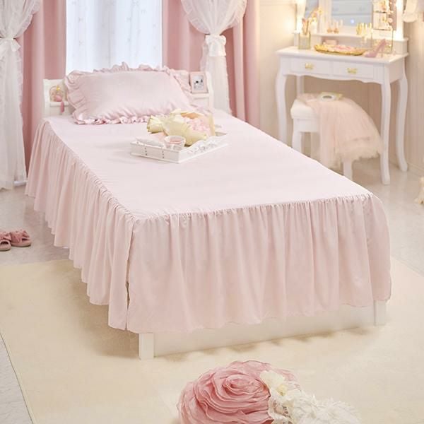 ミルフィーユリボン布団カバー3点セット(シングル・ピンク