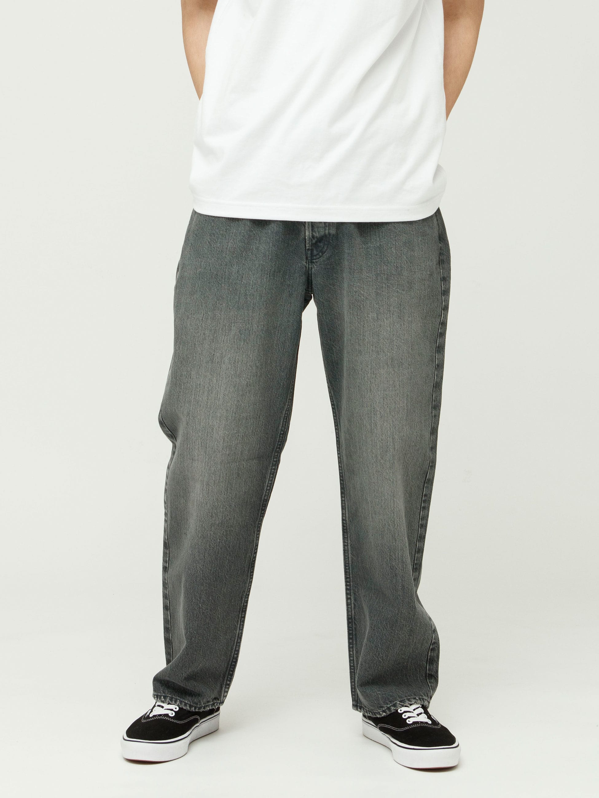 ロバート ワイドフィット ブラックデニムパンツ｜RHC(アールエイチシー