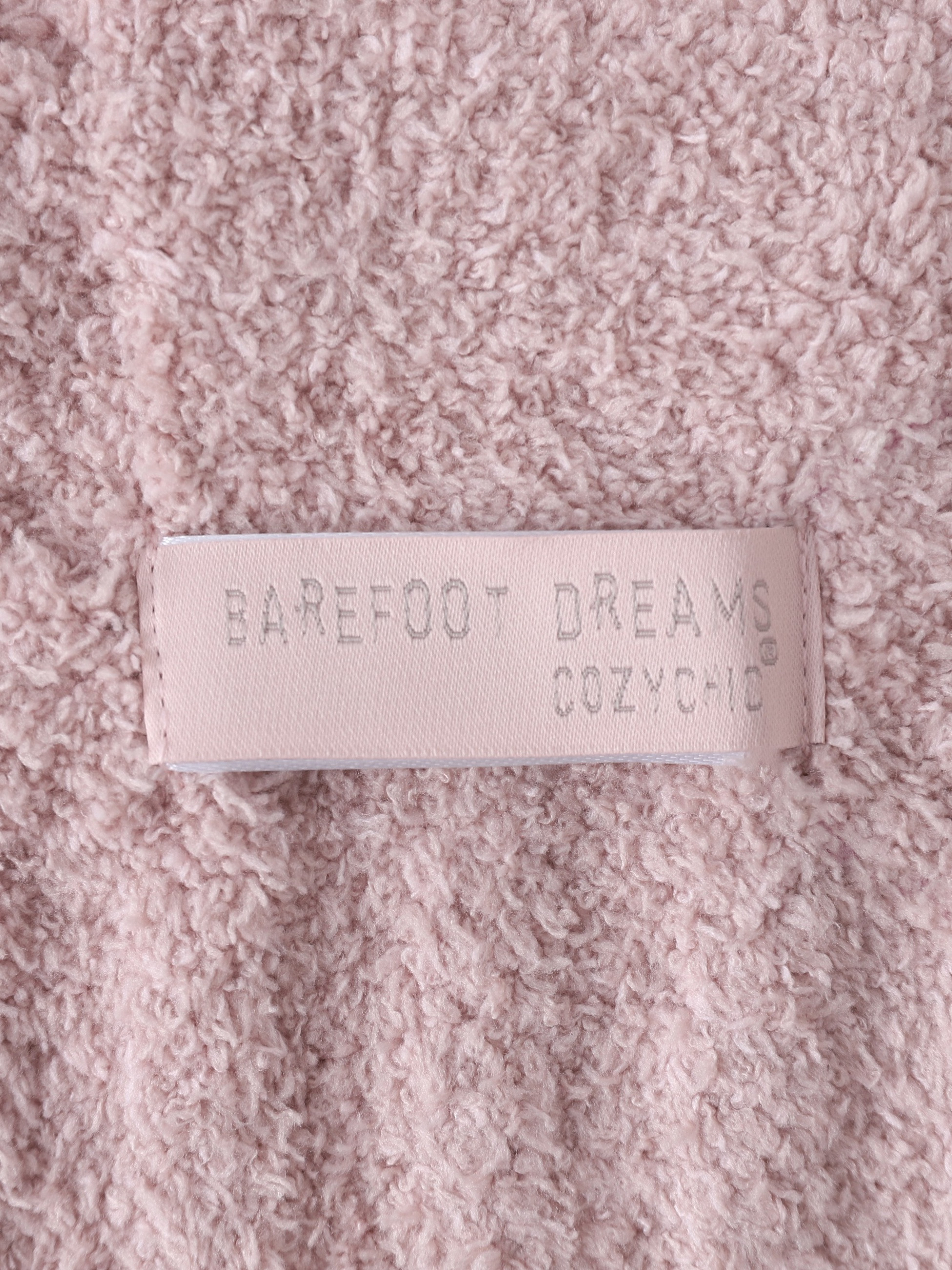 コージーシック ケーブル ブランケット（ピンク/ベージュ）｜BAREFOOT