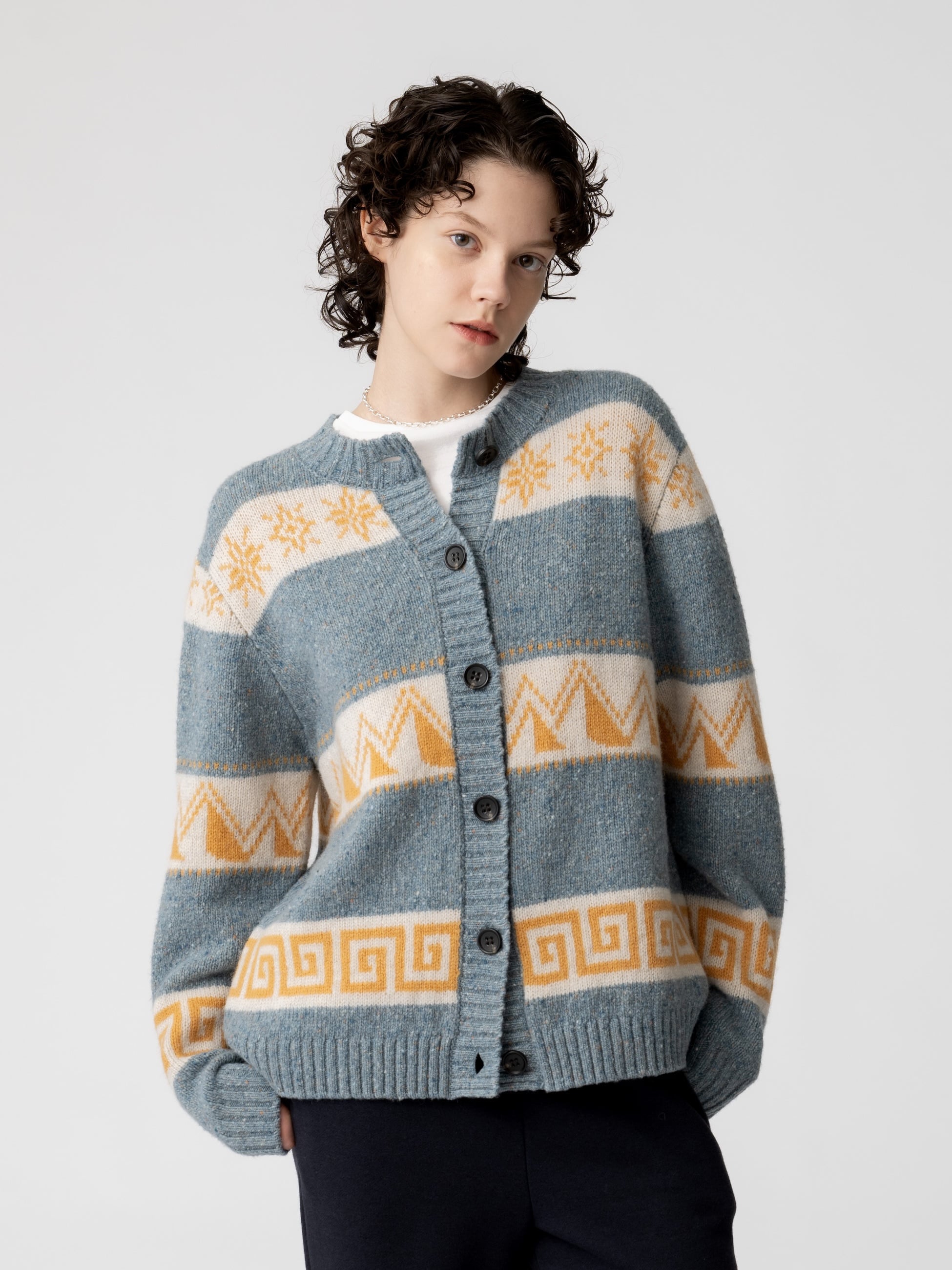 ジャガード ニット カーディガン｜RHC(アールエイチシー)｜Ron Herman