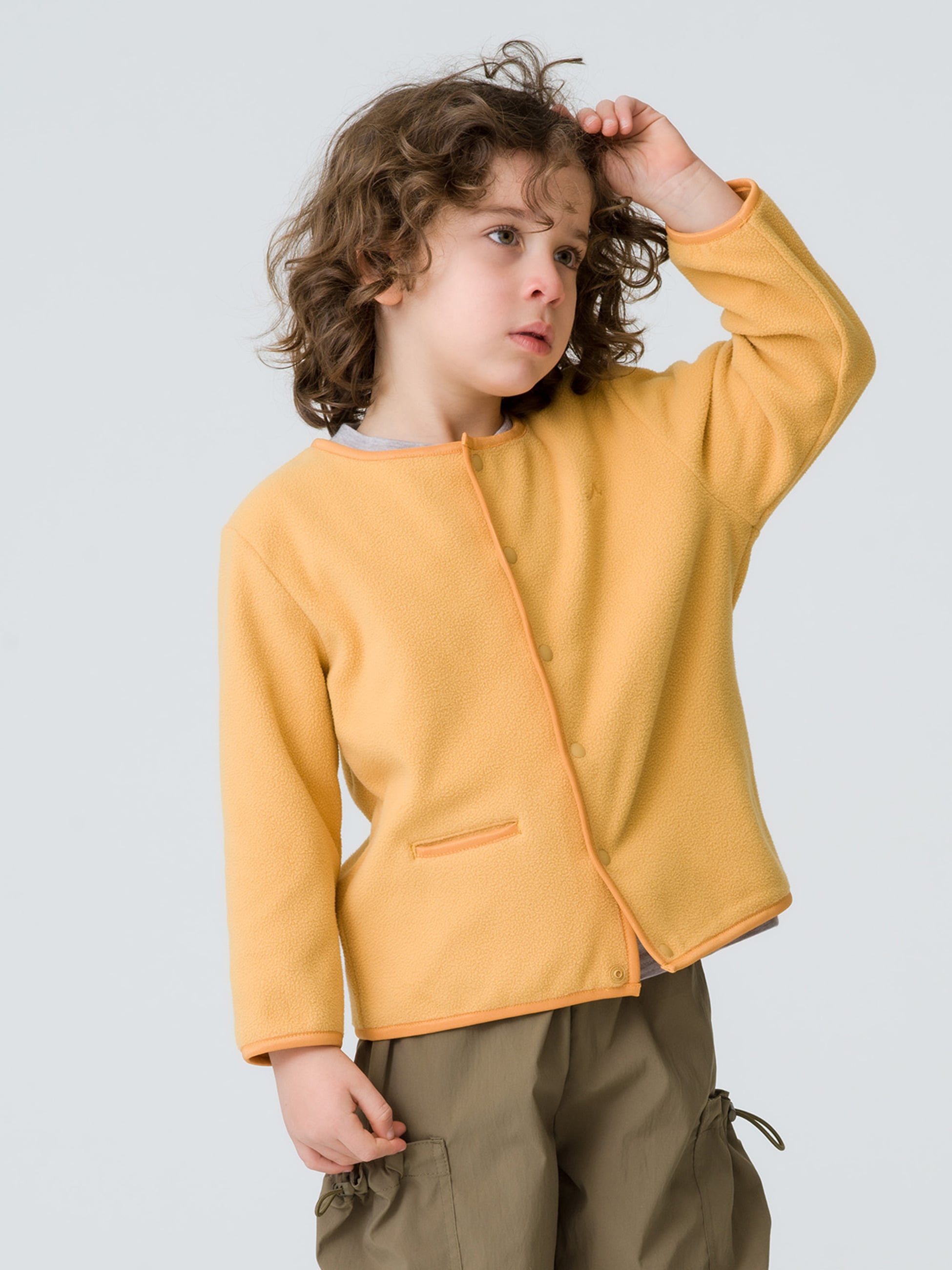 フリース ジャケット（ネイビー/オレンジ/100-140cm）｜Ron Herman