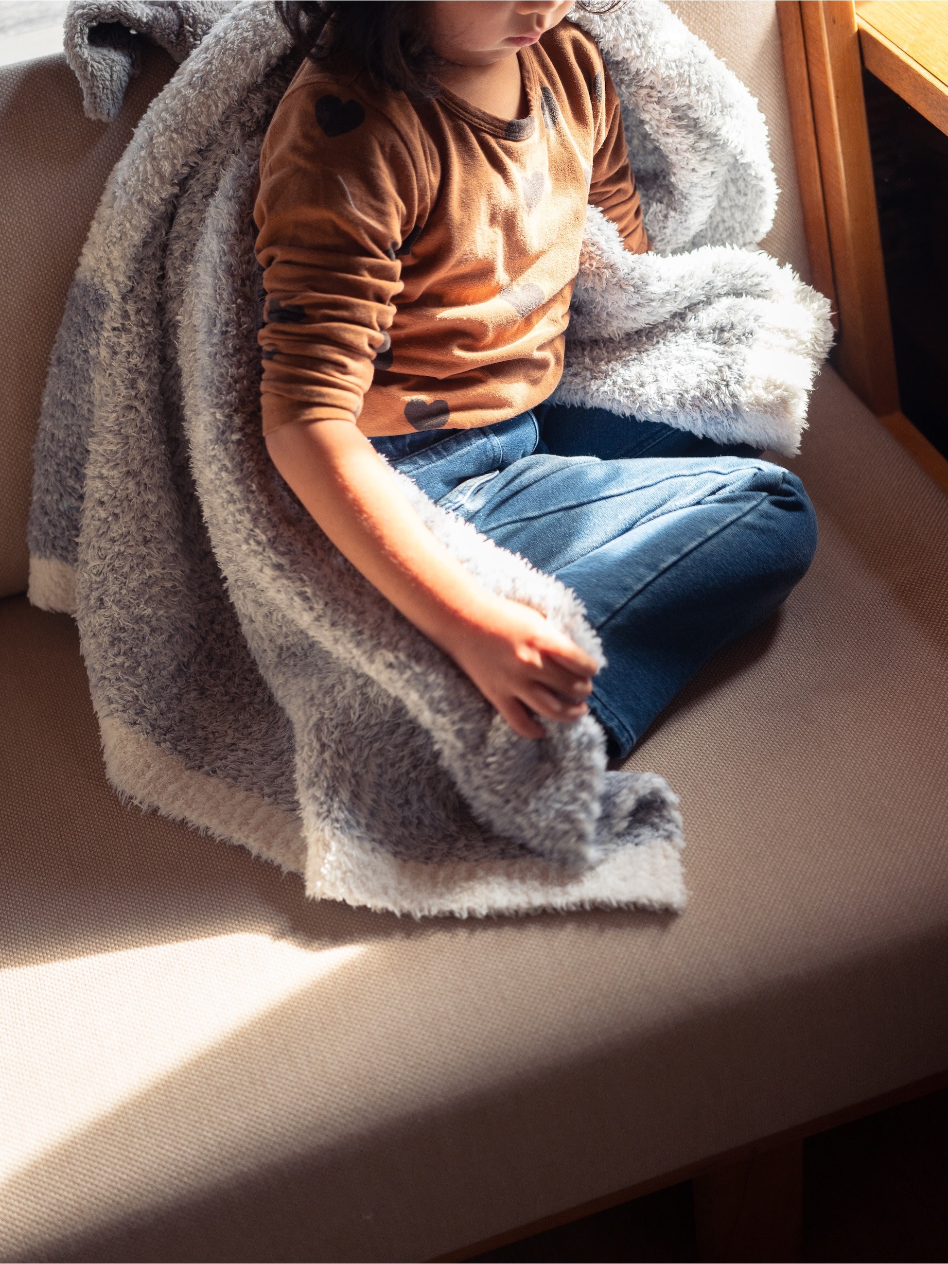 コージーシック チェッカード ストローラー ブランケット｜BAREFOOT