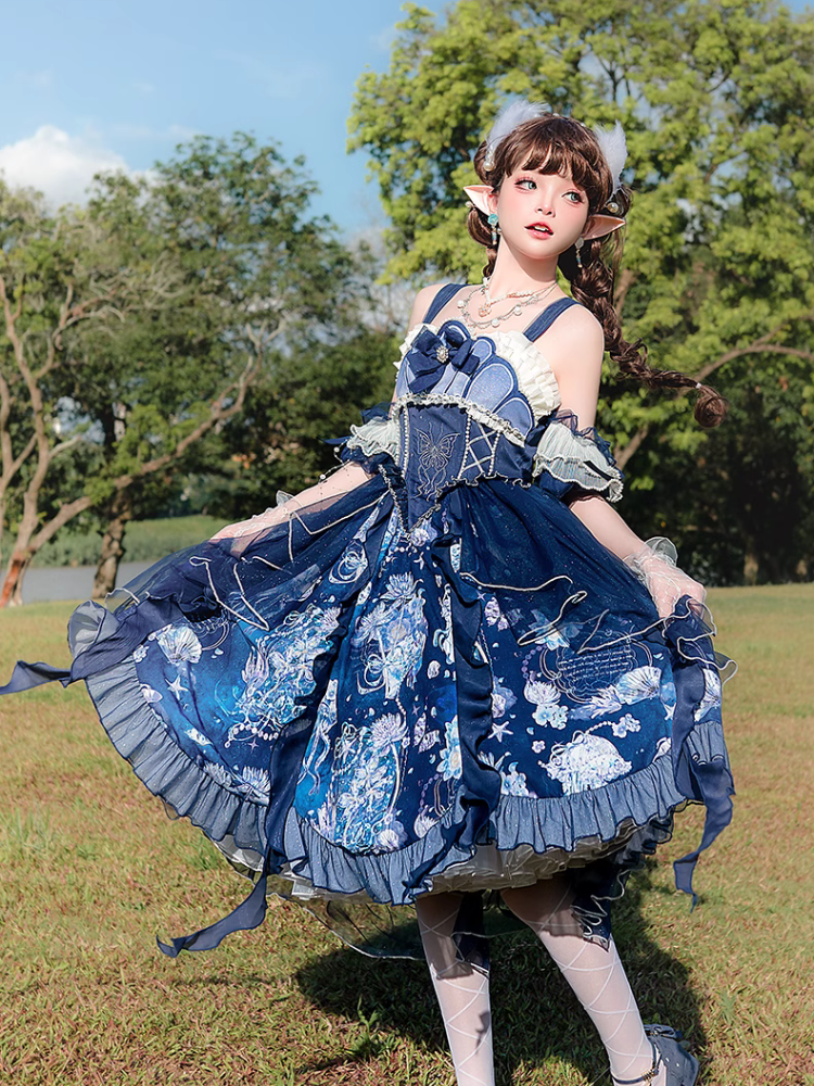 予約販売】深海物語 煌めく海月ジャンパースカート – ロリータ