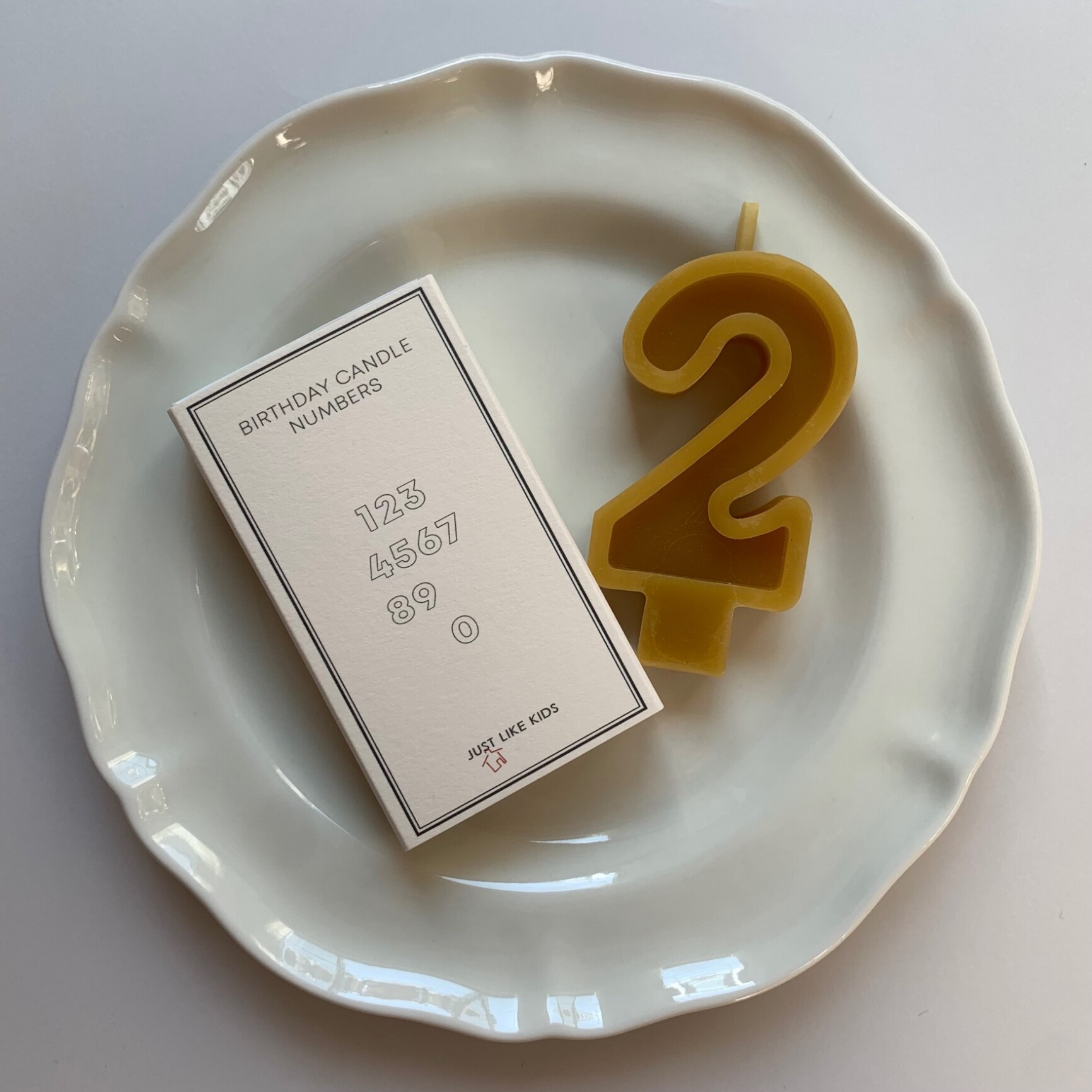 Just Like Kids】 蜜蝋 ナンバー キャンドル【0-9】 数字 ロウソク