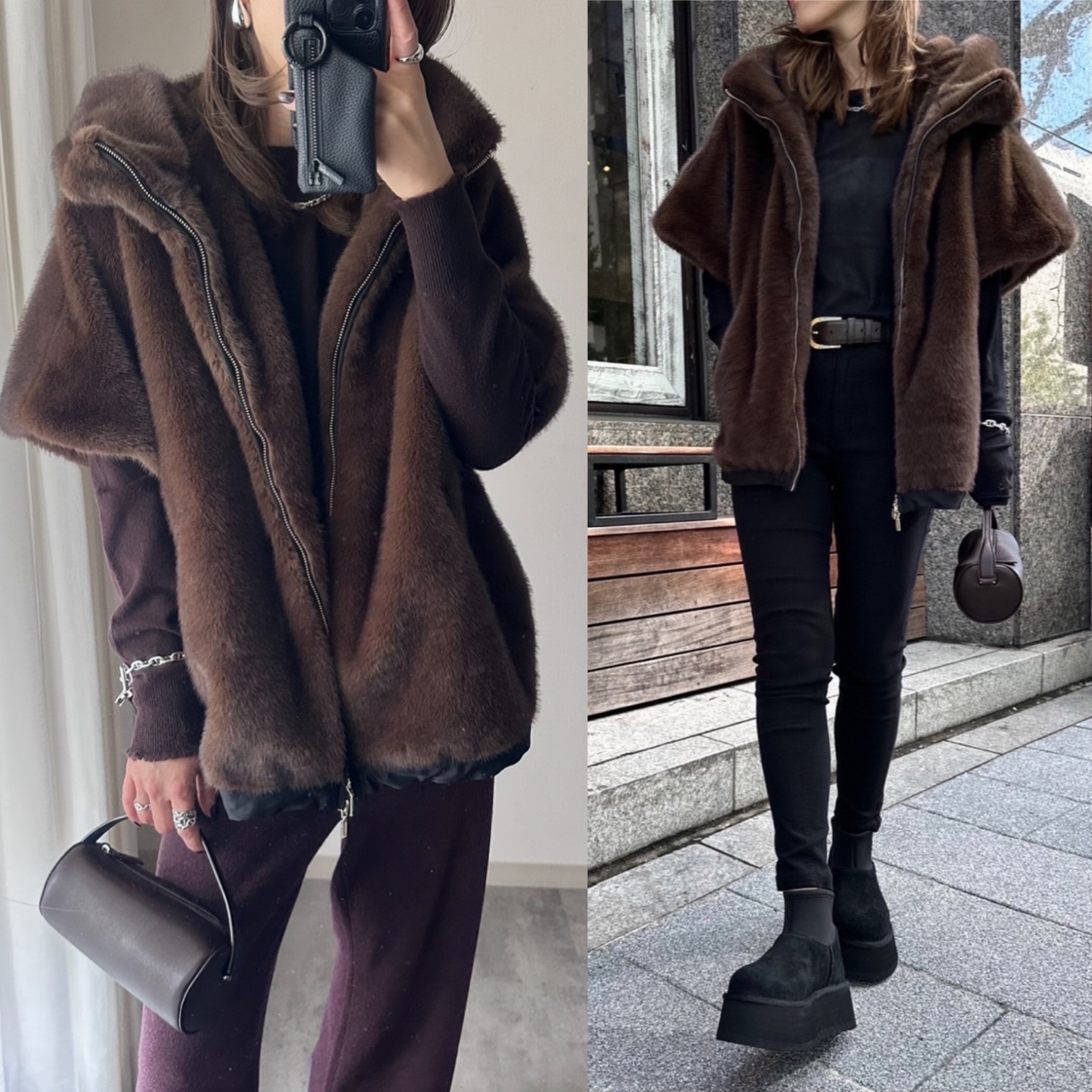 Eimee Law エイミーロウ ミンクライクファーケープ 83830E レディース