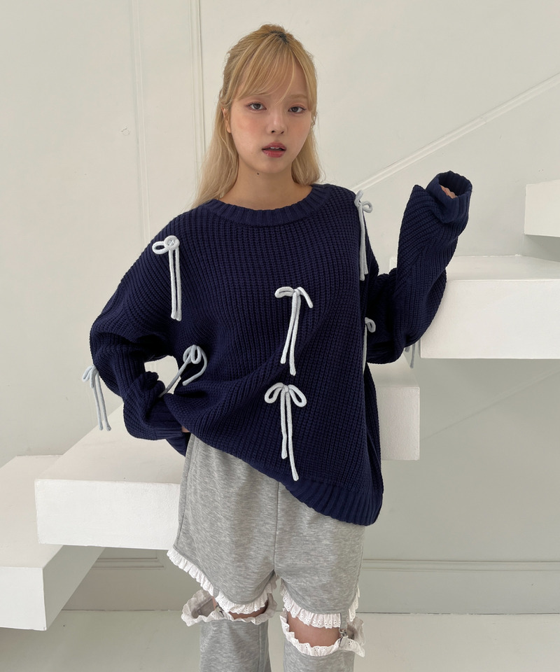 Lovely Ribbon Knit｜MORE self LOVE モアセルフラブ 商品詳細