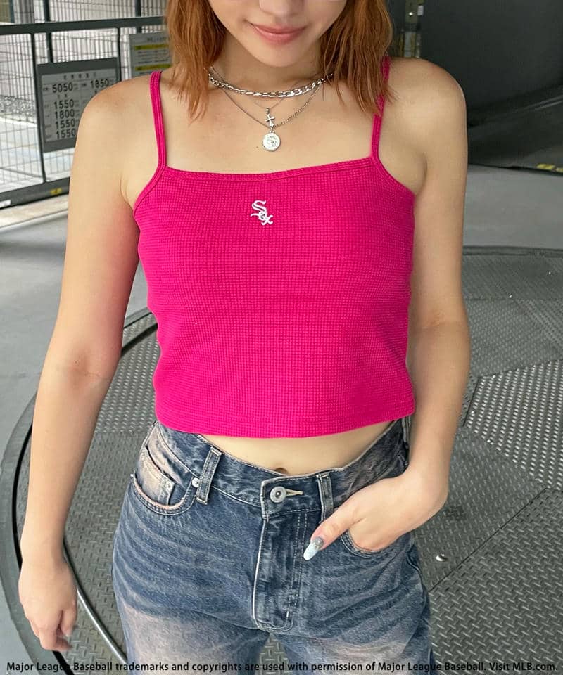 MLB】カップ付きワンポイントロゴサーマルキャミソール｜BACK TO THE