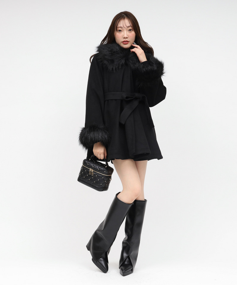 ファー付ポンチョ風コート｜ROYAL PARTY ロイヤルパーティー 商品詳細