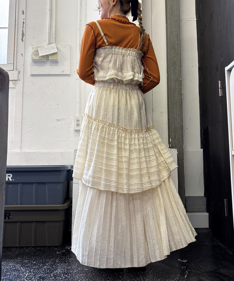 フリンジストライプギャザーキャミ｜DOUBLE NAME ダブルネーム 商品