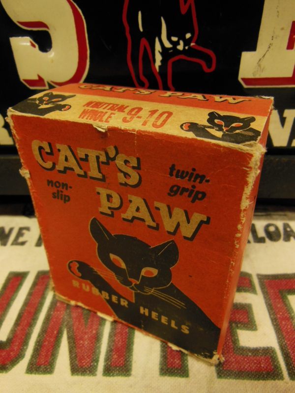 NOS CAT'S PAW RUBBER HEELS/WHOLE/9-10/NEUTRAL/箱入デッドストック