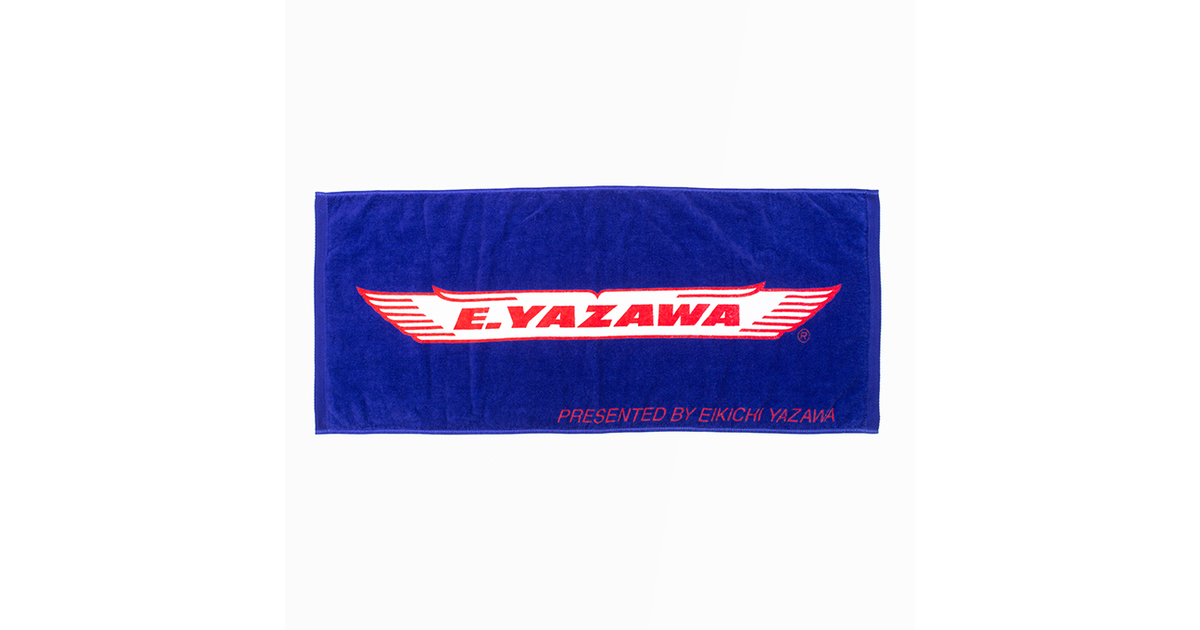 フェイスタオル(羽ロゴ)ブルー/レッド・ホワイト｜DIAMOND MOON通信