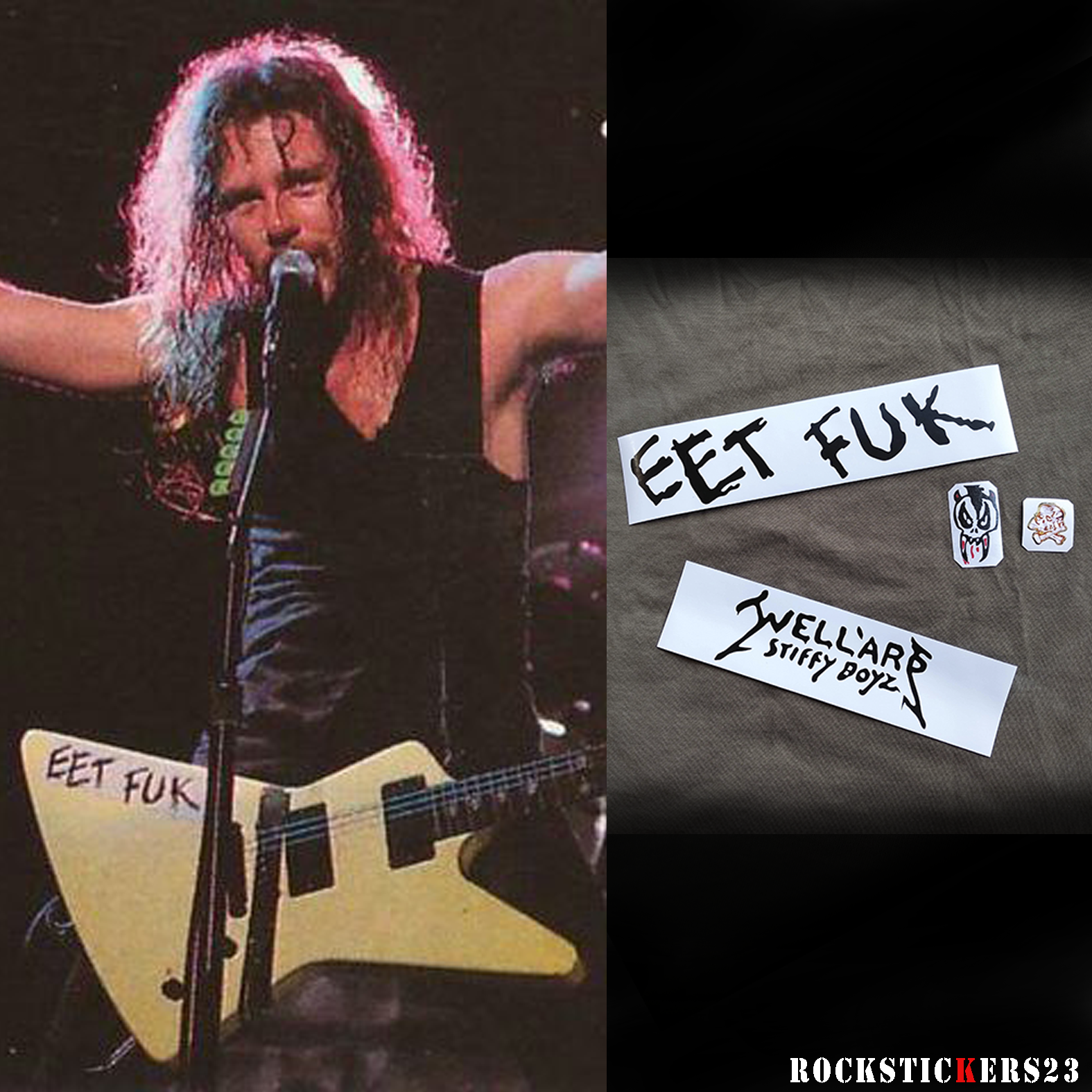 James Hetfield guitar stickers ESP Explorer MX-220 replica 