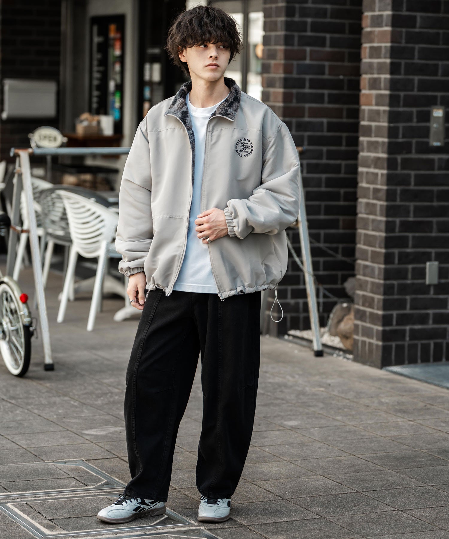 新色追加 2Wayリバーシブル 両A面オーバーサイズワンポイントサークル