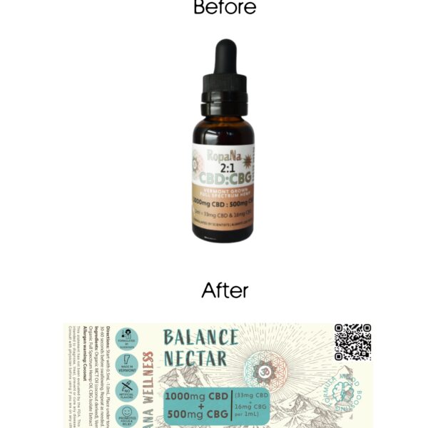 2:1 CBD:CBG (1000mg:500mg) Full Spectrum Oil *New Formula Enhanced