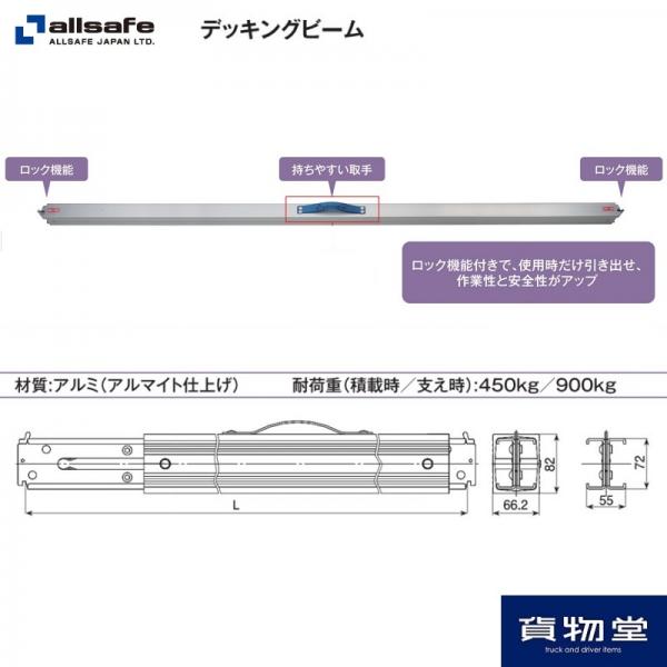 デッキングビーム(2220〜2490mm) DB-L オールセーフ / トラック用品