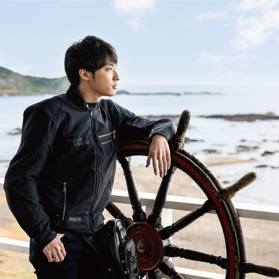 RR7253 エアスルーソフトシェルストレッチライディングZIPジャケットEM