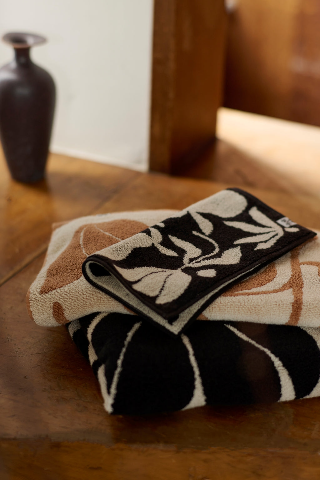 HANDKERCHIEF TOWEL / Botanical CHARCOAL×CREAM | ROYAL-PHOENIX OF