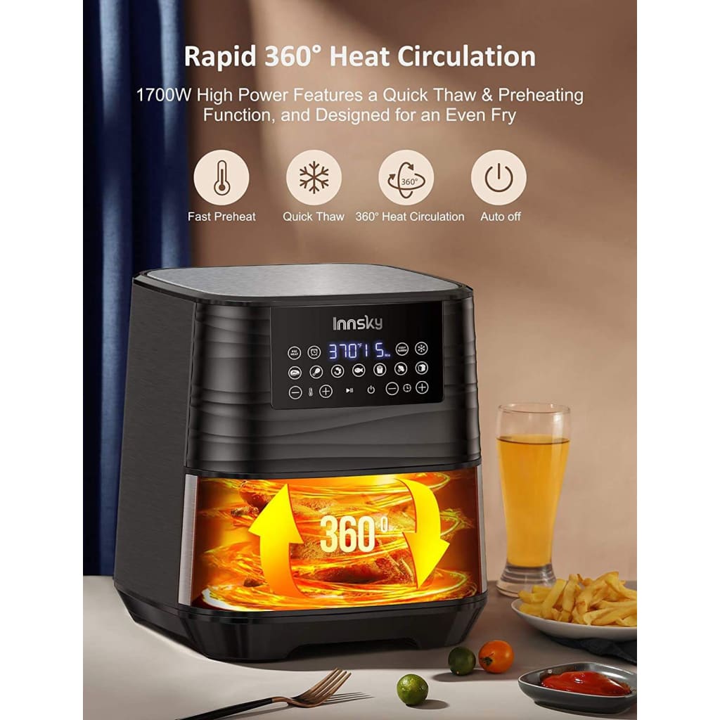 Innsky Air Fryer XL 5.5 Litre,11 in 1 Oilless Air Fryers Oven