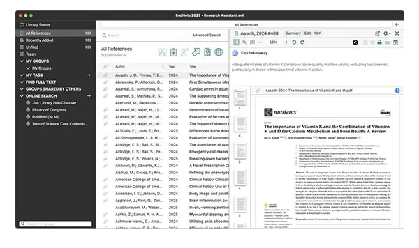 EndNote 2025の新機能 | EndNote（文献管理、論文作成）