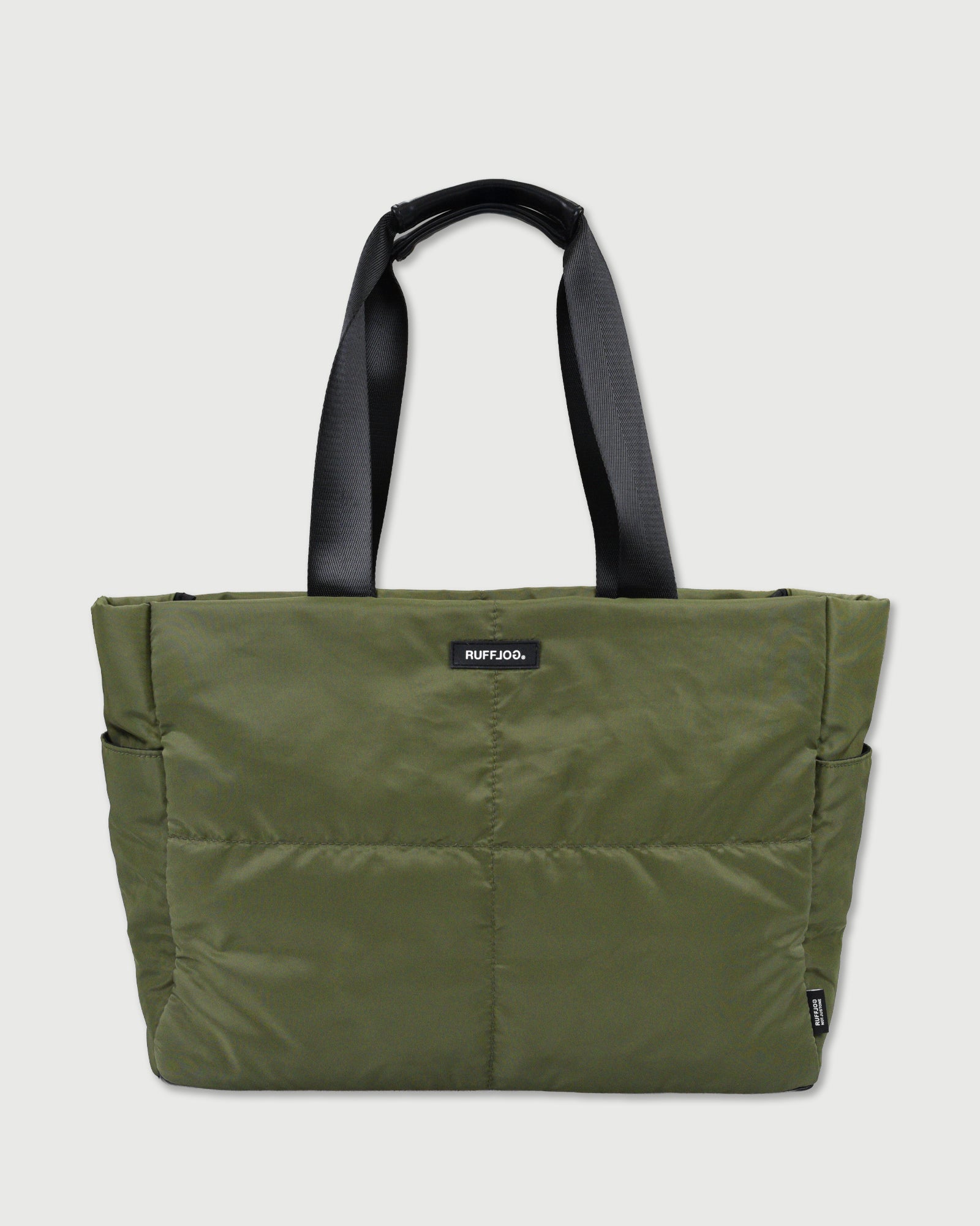 RUFFLOG QUILTING SHOULDER TOTE BAG