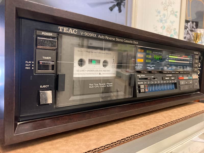 TEAC V-909RX Stereo Cassette Deck 1978 Black/Walnut | Reverb