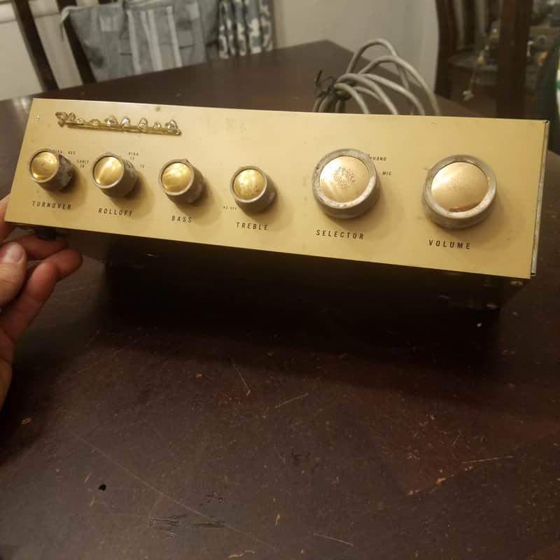 Heathkit WA-P2 Mono Tube Preamplifier Control Amp 1956 - Gold | Reverb