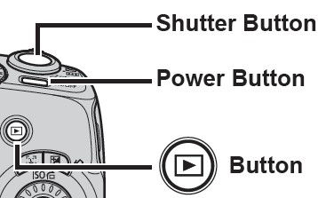 Powering on the PowerShot SX110 IS.