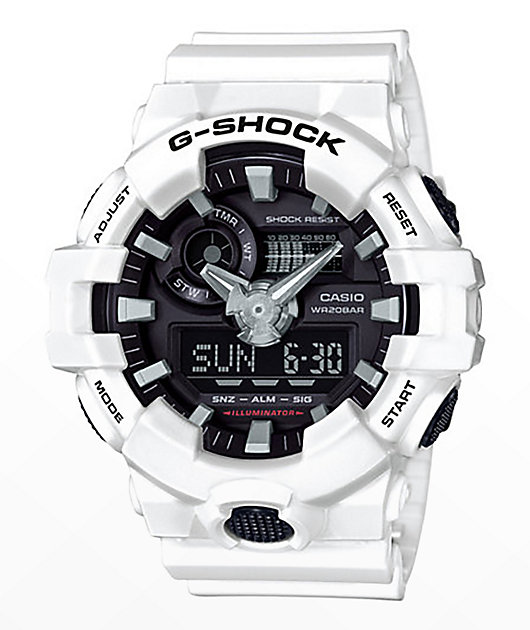 G-Shock GA700-7A White & Black Watch | Zumiez