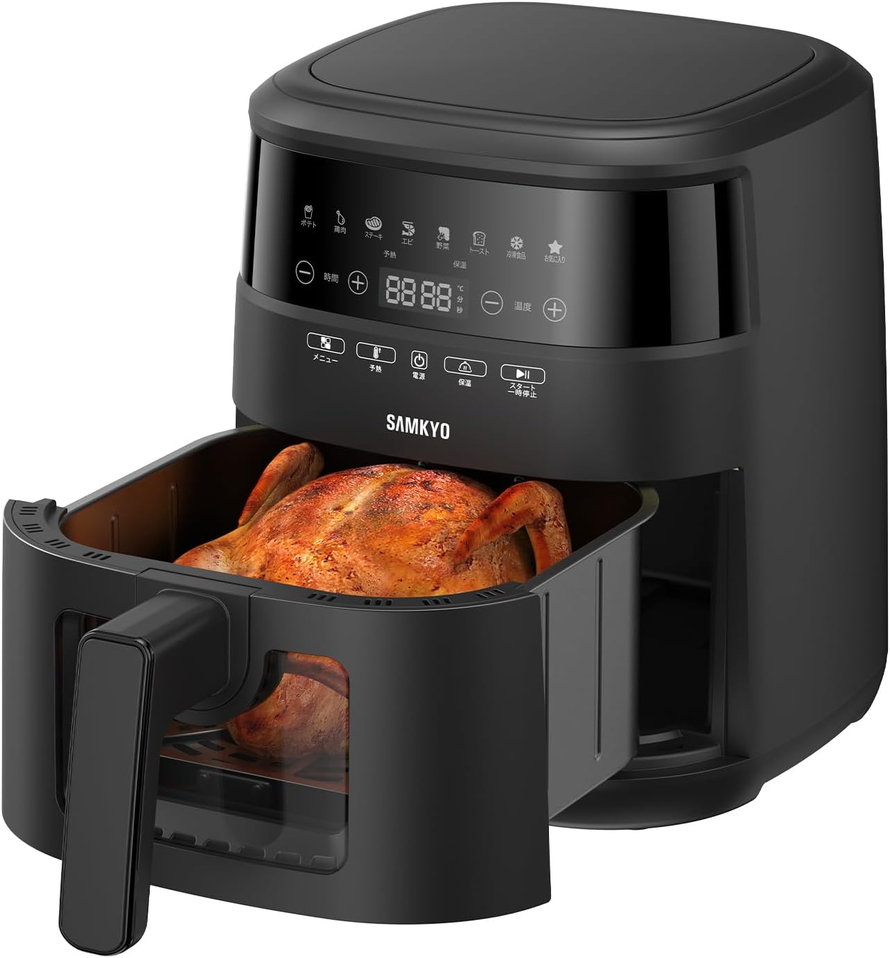 ノンフライヤー 4.2L 可視窓 大容量 1-4人用 エアフライヤー