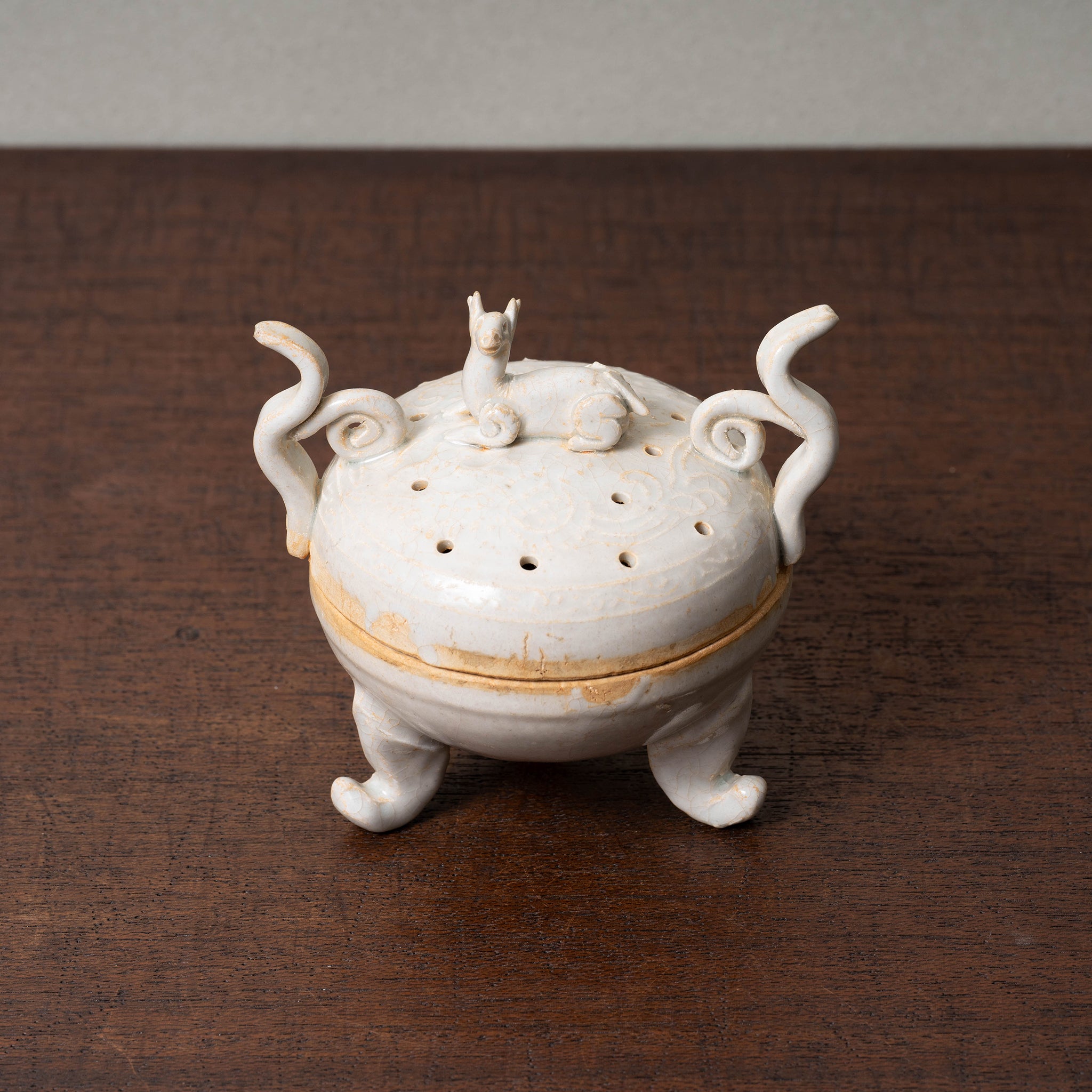 1973 杉原一壷 白磁 透かし 三足 香炉 【公式通販】