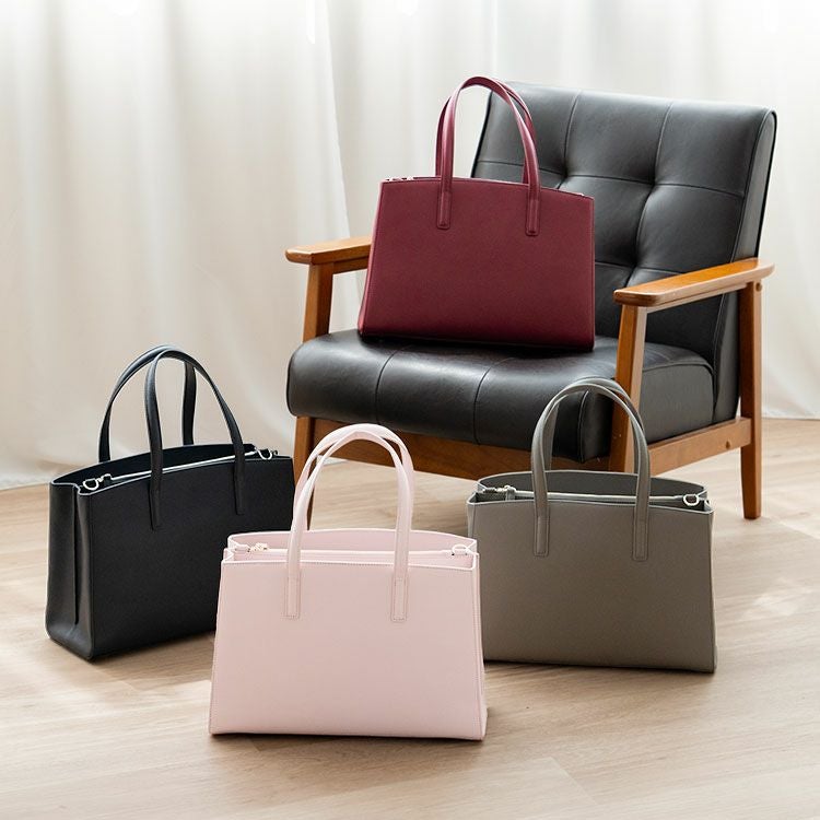 HALEINE サフィアーノレザー ビジネスバッグ レディース 2WAY(07000603r)