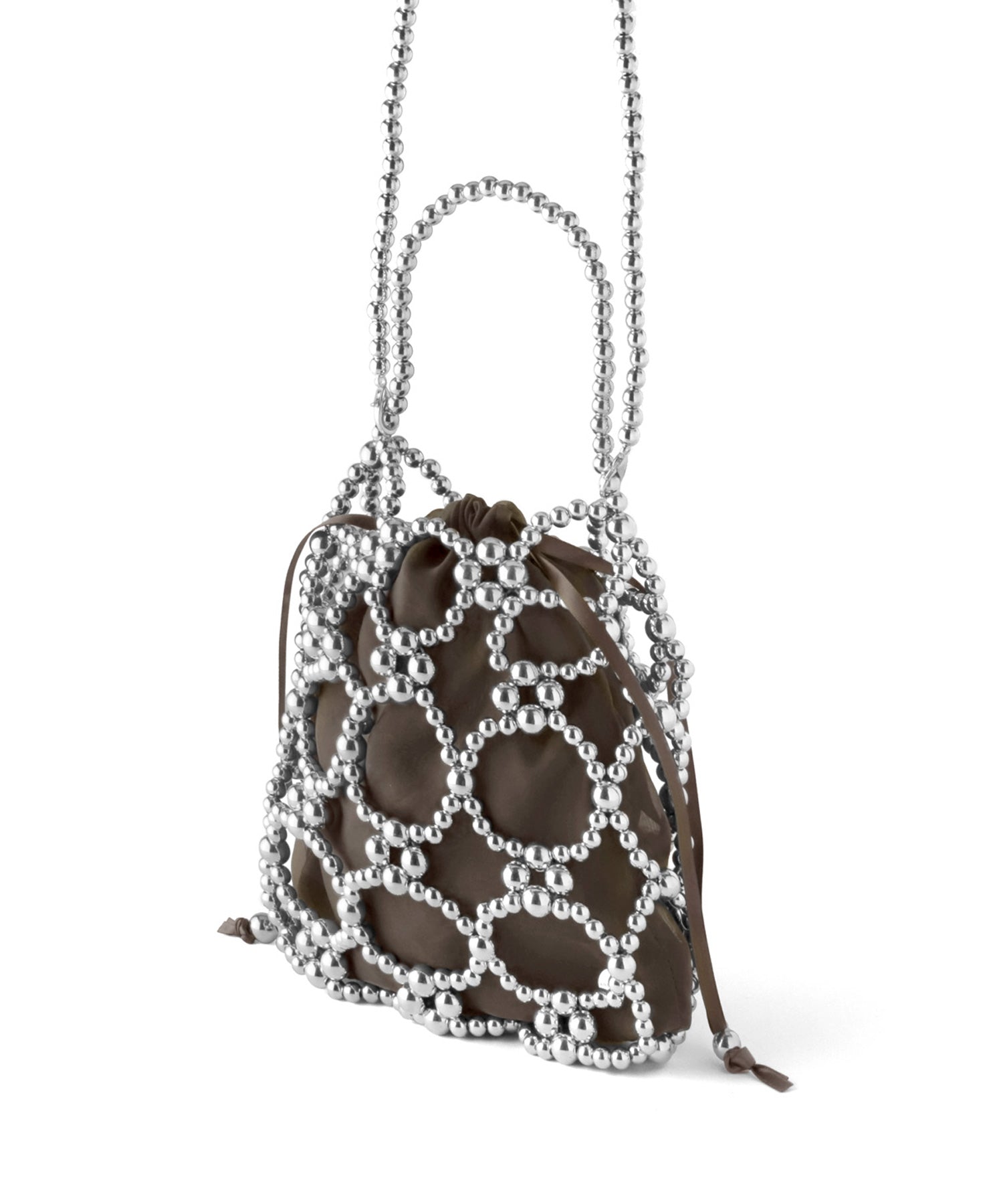 ANEMONE】ビーズ編み巾着2WAYバッグ｜アネモネ・シエナロゼ・ミミサン