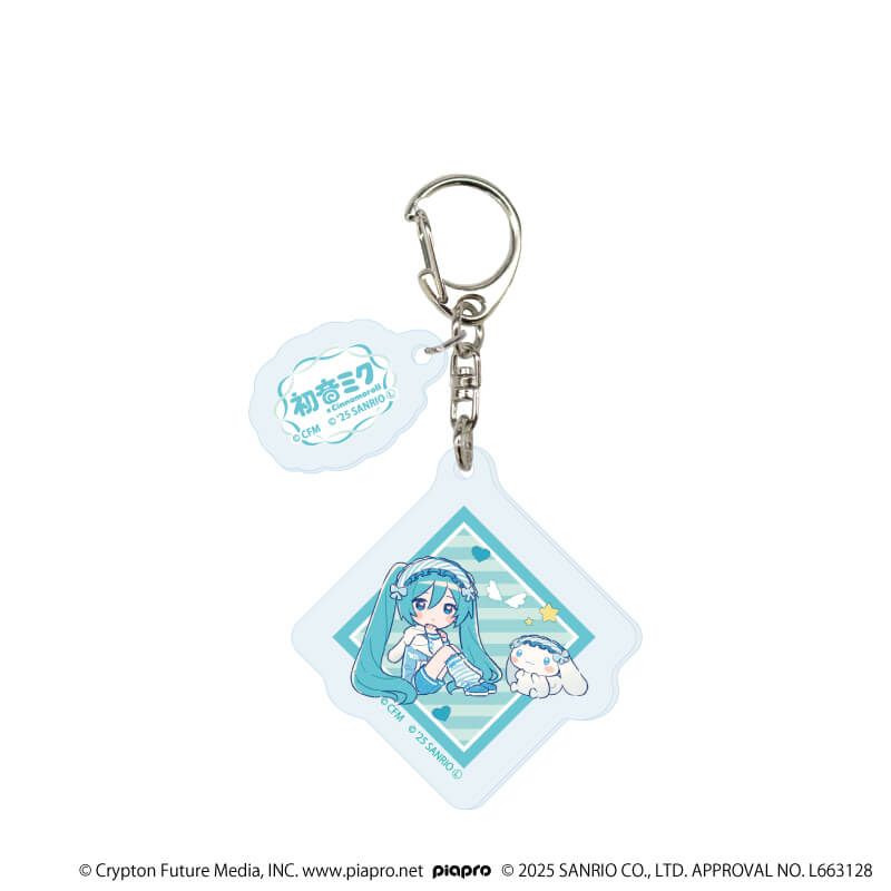 初音ミク×シナモロール｜パーツ付きアクリルキーホルダー「初音ミク
