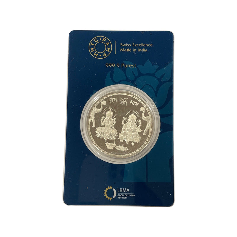 999 Pure Silver Ganesha Lakshmi MMTC certified 20 Gram Sealed Coin