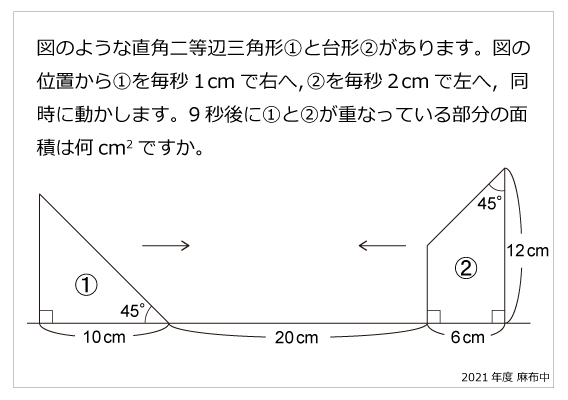 麻布 | 算数星人のWEB問題集〜中学受験算数の問題に挑戦！〜