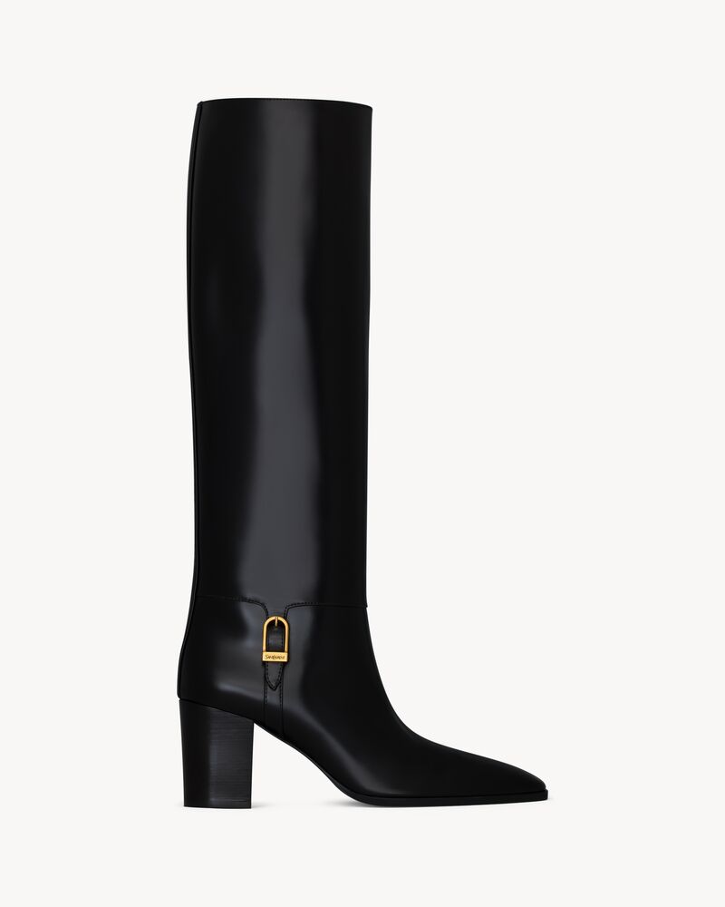 JULIA boots in smooth leather in Black | Saint Laurent | YSL EN-US