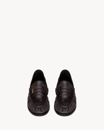LE LOAFER supple in eel in Brown | Saint Laurent | YSL EN-US