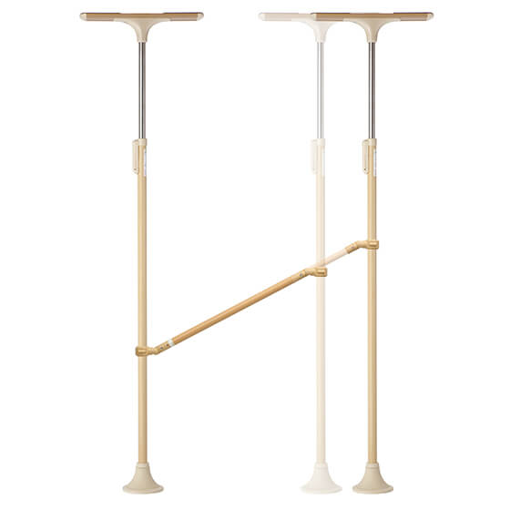 ベスポジe T型BPE-100-10 転倒防止・歩行器補助突っ張り手すり［中古