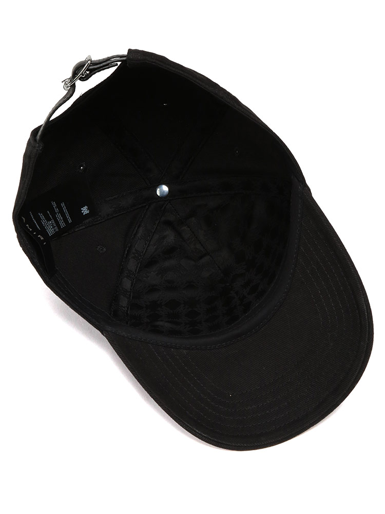 AMIRI (アミリ) ロゴ 刺繍 レザーバックル ベースボール キャップ MA