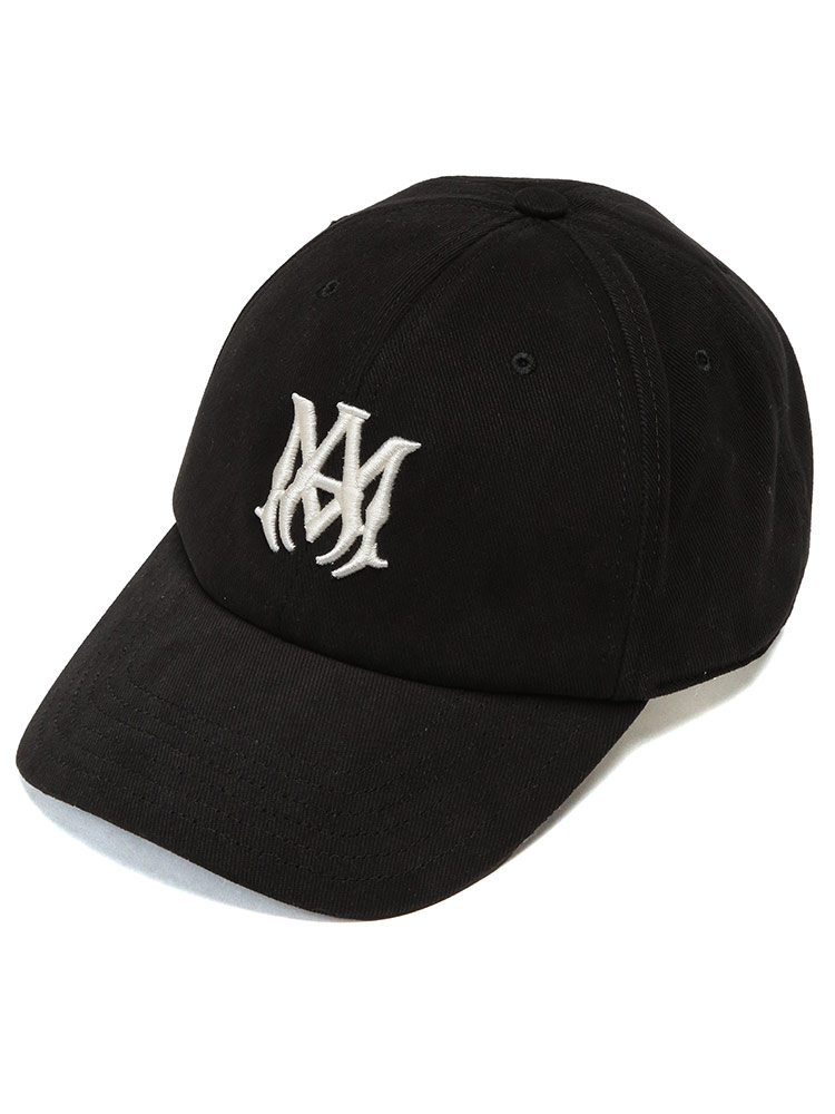 AMIRI (アミリ) ロゴ 刺繍 レザーバックル ベースボール キャップ MA
