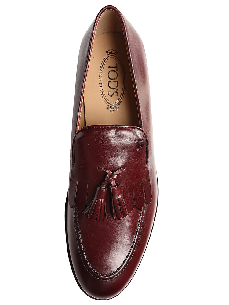 TOD'S (トッズ ) レザー タッセル ローファー TDXXM32C0CS80RD メンズ