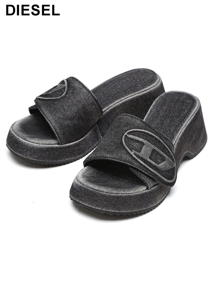 DIESEL (ディーゼル) オーバルD ウォッシュドデニム サンダル SA-OVAL