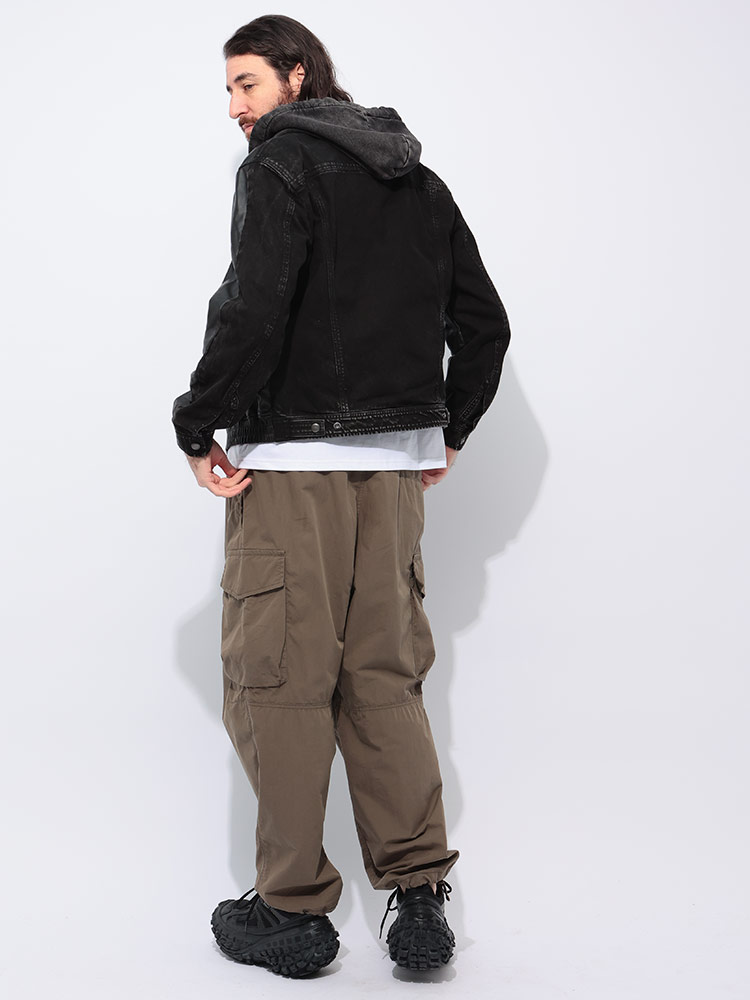 DIESEL (ディーゼル) デニム レザーコンビネーション ジップ ブルゾン