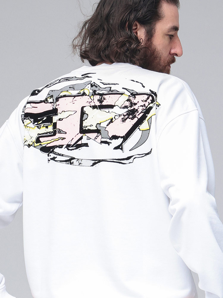 DIESEL (ディーゼル) バックデザイン クルーネック スウェット